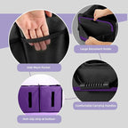 Trunk Organizer for Car, Sturdy Storage Organization with Non-Slip Bottom Strips, 95L Large Capacity Cargo Organizer for Suv, Truck, Sedan, Waterproof Portable Car Organizers for Women Men(Purple)