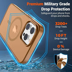 SUPFINE Magnetic for iPhone 12 Pro Max Case (Compatible with MagSafe) (Military Grade Drop Protection) Slim Translucent Matte Shockproof with Anti-Fingerprint Phone Case,Brown