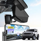 Mangoal 4K Front & 2K Rear 2 Channel HDR Dash Cam, Dual STARVIS 2 IMX678 IMX675, Fit for Ford Bronco 2025 2026(Model B), 5GHz WiFi, GPS, Support 512GB Max(Additional Purchases)