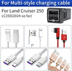 USB Fast Charger for 2024 2025 2026 Toyota Land Cruiser 250 First Edition 1958 Prado Mobile Phone Charging Port Interior Upgrade Modification Automobile Chargers 2026 Toyota Land Cruiser Accessories