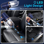 KMM Handheld Car Vacuum Cleaner, 9000Pa Vacuum Cleaner and Air Duster, 120W High Power Hand Held Vacuum with LED Light and Multi-Nozzles for Car, Home, Office, Pet