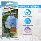 Super Sheet, Organic Under the Seat Car Air Freshener, Long Lasting Fragrance, Fresh Linen Scent