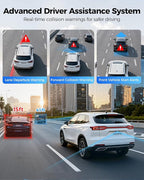 AZDOME PG17 Pro 4K+2.5K Mirror Dash Cam with STARVIS 2 & 5G WiFi Rear View Mirror Camera, OTA Upgraded, Parking Assist, Voice Control, 128GB Card - Mirror Dash Cam with 12-Inch Touch Screen