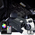 AKEPO 16W RGBW APP Small Size Twinkle Meteor Fiber Optic Lights, Music Activated 650pcs 0.03in 13.1ft/4m Optical Fiber Star Ceiling Light Kit for Car Headliner Star/Home