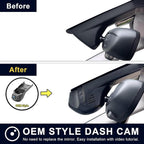 Mangoal 4K Dash Cam Custom for BMW X5 Gen3 F85 F15 2014 2015 2016 2017 2018(Model A), X5M sDrive35i xDrive35i xDrive35d xDrive50i, OEM Style, 2160P UHD Video, WiFi & APP, 64GB Card