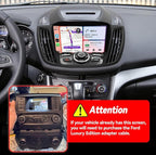 4+64G Car Stereo Radio for Ford Escape 2013-2019, 9" Touchscreen Android 15 Car Radio Stereo Head Unit with Wireless CarPlay Android Auto GPS Navi SWC WiFi Bluetooth Voice Assistant FM Camera Mic