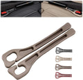 Car Seat Gap Filler Set of 2, Premium Interior Car Accessories, Multifunctional Car Storage Solution with Non-Slip Design, Fits Most Vehicles (Brown)