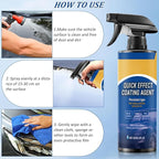 2Pcs Advanced Car Quick-Acting Coating Agent Spray, Car Coating Spray, 2025 New Quick Effective Coating Spray,Car Scratch Wax Polish Spray Waterless Wash, Oil Film Emulsion Glass Cleaner