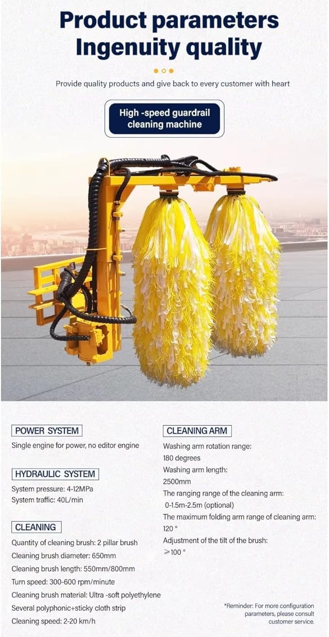 Guardrail Cleaning Truck with High Pressure Spray and Nylon Brushes, Efficient Road Fence Washing Equipment for Highway Maintenance and City Cleaning