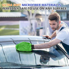 Teenyyou 6 Pcs Microfiber Dusting Mitt Car Wash Mitts Cleaning Glove with Thumb Reusable Terry Dusting Gloves with Elastic Wrist Cuff for Car Wheel Plants House Kitchen(Bright Color,9.84 x 7.87 Inch)