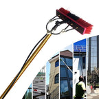 Window Cleaning Pole, Water Fed Telescopic Brush Extendable Suitable for Photovoltaic Panel Cleaning Trucks (12FT)