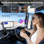 11 Inch Wireless Apple CarPlay & Android Auto Screen for Car,with 4K Dash Cam,Ultra-Light Touchscreen, IP68 1080P Backup Camera, GPS Navigation, Voice Control, Mirror Link(No Card)