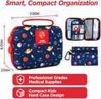 Swiss Safe First Aid Kit for Kids 246 Pieces - for Travel, Home & Car Emergency Kit, Baby & Toddler First Aid, Small Portable Kit with Mini Bag
