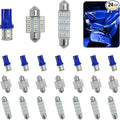 24PCS LED Interior Car Lights, Interior Car Lights Dome Light Set T10 31 mm 42 mm Replacement Bulbs for Top Map Dome Tail Cab Lights and License Plate Courtesy Lights Accessories (Blue)