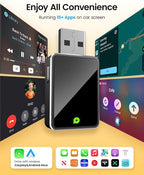 Mini Wireless CarPlay Adapter for iPhone & Android Auto (2026 Upgrade), No Delay, One Click Multi Device Switch, Fast Stable Connection, Plug & Play, Converts Wired to Wireless for 2016+ Cars