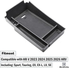 RUNROAD Center Console Organizer Tray Compatible with Honda HR-V 2023 2024 2025 2026 HRV Accessories, ABS Console Organizer Armrest Storage Box Coin Holder, Black