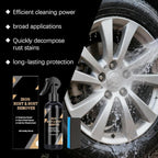 Iron Rust & Dust Remover Spray for Wheels and Rims, Aluminum Cleaner, Safe for Wheel & Paint, 120ML/4FL.OZ with Sponge