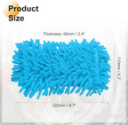 HARFINGTON Car Wash Sponge 8.7" x 4.3" Chenille Microfiber Mitt Scratch-Free Absorbent Scour Scrubber Cleaning Sponge for Washing Detailing on Cars, Trucks, SUV, Boats, RVs, Light Blue