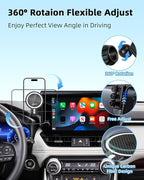 PZK Car Phone Holder for Toyota RAV4 2019-2025 Hybrid LE/XLE/Premium Accessories 7/8-Inch Screen Magnetic 15W Fast Wireless Charger Car Phone Mount 360° Rotation Not Affect Vent (Not Fit 9/10.5 inch)