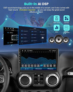 EKAT Car Radio Stereo for Jeep Wrangler JK 2007-2018 Compass Grand Cherokee Dodge Ram with Carplay/Android Auto Upgrade 4GB+64GB