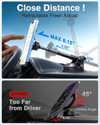 【Military-Grade】VANMASS for MagSafe Car Mount【Upgraded Strongest Magnetic&Suction】Phone Holder Cell Stand for Dashboard Windshield Vent, Tesla Truck Cradle for iPhone 17 Pro Max 16 15 14 13 12 Android