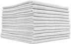 The Rag Company - The Edgeless Pearl - Professional Microfiber Detailing Towel for Ceramic Coating, Leveling & Sealant Removal, Scratch-Free & Tagless, 320gsm, 16x16 inches, Ice Grey - 12-Pack