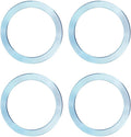 PATIKIL Universal CD Stripe Magnetic Adapter Ring, 4 Pcs Ultra-Thin Sticker Ring Adhesive Nickel-Iron Alloy for Phone Cases Holder Wireless Charging Car Mount Kit, Light Blue
