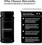 Mavwicks Fragrances - Upholstery Deodorizer (Goddess) 16 Oz - Rug, Couch & Carpet Deodorizer - Vacuuming Powder, Pet Safe Carpet Freshener Powder - Odor Eliminator for Home