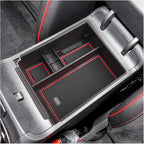 SXCY for 2025 2026 Hyundai Tucson [SE/SEL] Center Console Organizer for 2025 2026 Hyundai Tucson Accessories for 2025 2026 Hyundai Tucson Console Organizer Armrest Console Tray(Red)