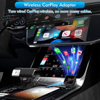 Wireless CarPlay Adapter, 2-in-1 Mini CarPlay & Android Auto Wireless Adapter, Plug & Play, Auto Connect, Car Accessories, Car Play Dongle Compatible with iPhone & Android
