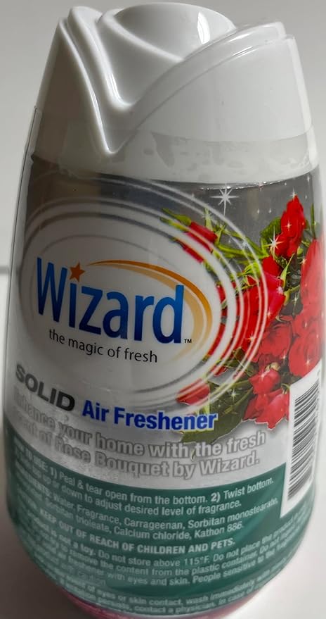 Wizard The Magic of Fresh gel Air Freshener, solid air freshener 7.8 oz Rose bouquet (Pack of 6)