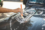Detail Factory - Boar Hair Detailing Brush Short-Handle + Long-Handle Combo Kit - Comfortable Grip and Heavy-Duty Scrubbing for Interior, Exterior, Engine Bay, Wheels, Exhaust Tips, Orange