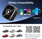 Wireless CarPlay & Android Auto Adapter: 2026 Upgraded Mini Plug & Play CarPlay Dongle - Convert Wired to Wireless - Fast Stable Connection, No Delay for for iOS 10+ & Android 11+, 2017+ Cars