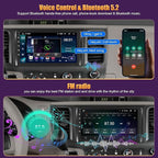 4G+64G Car Radio for Toyota Sienna 2011 2012 2013 2014, 9 Inch IPS Touch Screen Support Wireless Carplay&Android Auto Bluetooth/Voice Control/GPS/WiFi/Back-up Camera/SWC/FM Radio