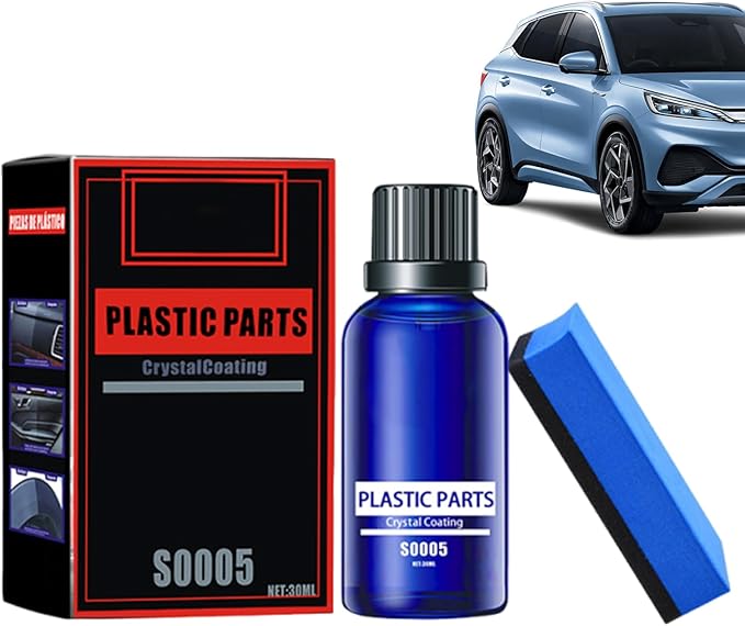 Interior Car Cleaner - 30ML Refurbishment Liquid for Deep Cleaning, Fast Acting Shine Formula with Protective Coating Effect, Automotive Detailing Solution for Seat Armrest Wheel Trim Motorcycle Use