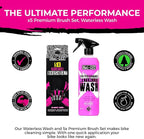 Muc-Off Waterless Bike Wash 750ml + 5x Premium Brush Set | No Water Bike Cleaner with Biodegradable Formula | Spray and Wipe Easy Bike Cleaning | Streak-Free Spray Cleaner Safe on Carbon Fibre