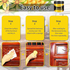 PIPIHUA Beeswax Polish and Conditioner for Wood Furniture - Waterproof & Restorer Wood Wax, Multipurpose Beeswax Furniture Polish and Cleaner for All Types and Colours(2×100g with 4 Sponges)