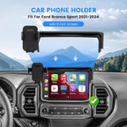Car Phone Holder Fit for Ford Bronco Sport 2021-2024 Auto Interior Accessories 8-Inch Screen Fixed Clip, Cell Phone Mount Dash Mount Hands-Free 360° Rotation
