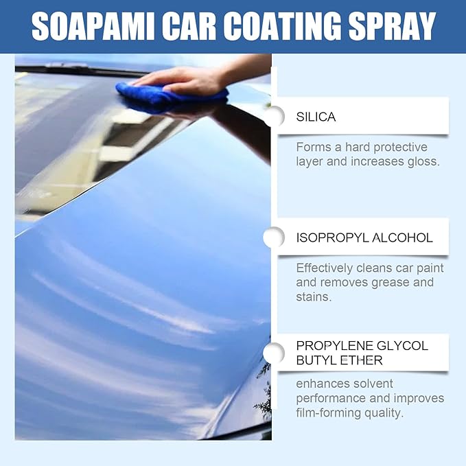 Quick Effect Coating Agent for Car,Quickly Coat Car Wax Spray,Ceramic Coating for Cars,Car Scratch Wax Coating Spray (2Pcs)