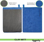 Pack of 2 Clay Mitt Auto Detailing Medium Grade Alternative Mitt for Flawless Removal of Surface Bonded Micro Contaminant (Blue)