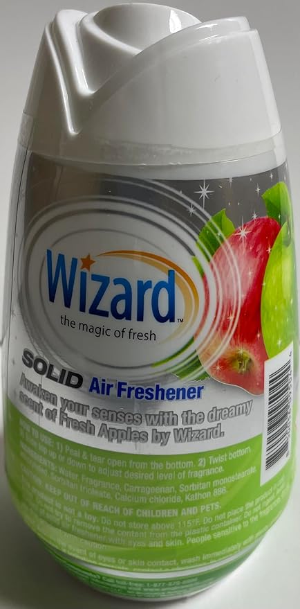 Wizard The Magic of Fresh gel Air Freshener, solid air freshener 7.8 oz Fresh apple (Pack of 6)