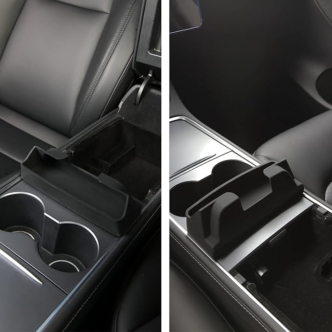 for Tesla Model Y 2024-2020 and Model 3 2023-2017 Accessories Center Console Organizer Tray Armrest Storage Box Silicone Sunglasses Coin Holder