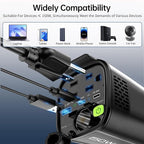 150W Power Inverter 6 in 1 DC 12V to 110V AC Inverter with 60W Dual USB-C and 18W USB-Fast Charger & 2 AC Outlets, Car Pluɡ Adapter Outlet for Laptop/Phone/GPS | Cup Holder Design for Travel