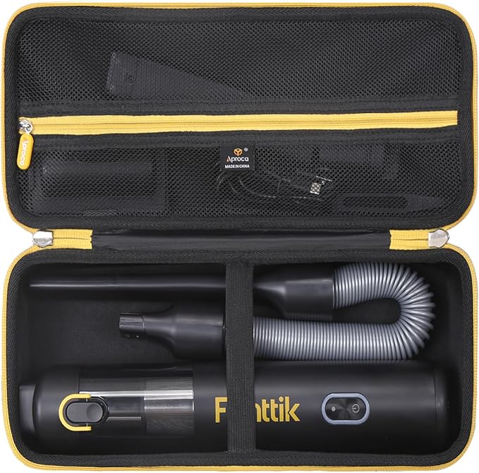 Aproca Case Compatible with Fanttik Slim V8 Apex / V8 Mate / V10 Apex / V10 Mate Cordless Car Vacuum, Portable Hard Storage Bag for Accessories -Black (Case Only)