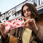 for Samsung Galaxy S25 Edge Case - Compatible with MagSafe Women Girls Cute Magnetic Protective Phone Cover Girly Kawaii Strawberry Heavy Duty Shockproof Design for Samsung S25 Edge Case