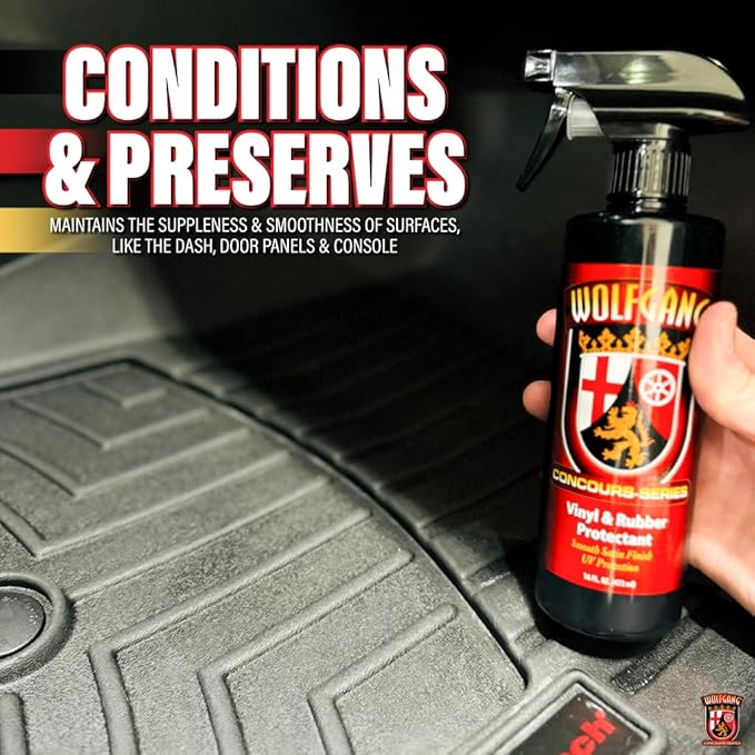 16 oz. Wolfgang Vinyl & Rubber Protectant | UV Ray Protection | Non-Greasy Satin Finish | WG-2700