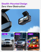 4K/2.5K Dash Cam Front and Rear, Dual Dash Camera for Cars, Included 64GB Card, Built-in Wi-Fi GPS,Car Camera with 3.20" IPS Screen,UHD Night Vision, Loop Recording, WDR, 24H Parking Monitor