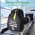Upgrade Car Seat Travel Bag for Airplane: Car Seat Bags with Shoulder Handle for Air Travel Fit All Car Seats, Infant Carriers & Booster Seats, Carseat Cover Fit Doona Graco, Travel Essentials