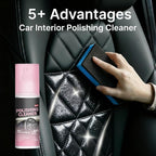 Polishing Cleaner Car Interior, 2026 Upgrade Car Interior Cleaner Spray All Purpose for Leather Plastic Rubber Dashboard Vinyl Seats (2 Pack)