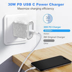 Aolcev for iPhone Charger Fast Charging Bling USB C Charging Block 30W Rhinestones Type C Charger Blocks for iPhone 17 16 15 14 13 12 iPad Bling Fast USB C Adapter for Samsung S26 S25 S24 S23 Sliver
